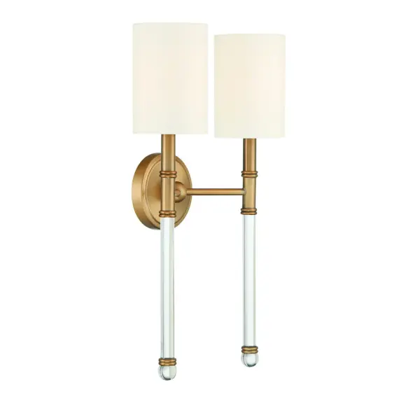 Fremont 2-Light Wall Sconce in Warm Brass - Image 4