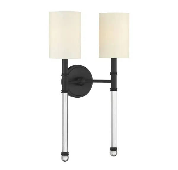 Fremont Two Light Wall Sconce in Matte Black - Image 3