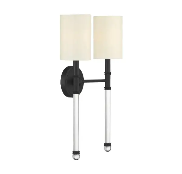 Fremont Two Light Wall Sconce in Matte Black - Image 4