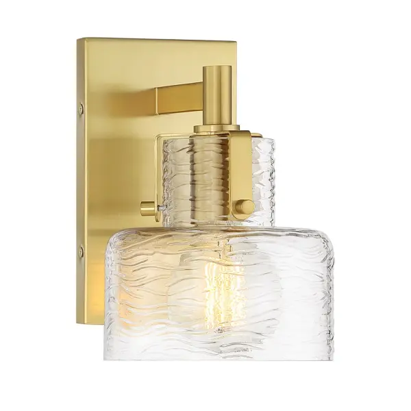 Dover One Light Wall Sconce in Warm Brass - Image 1
