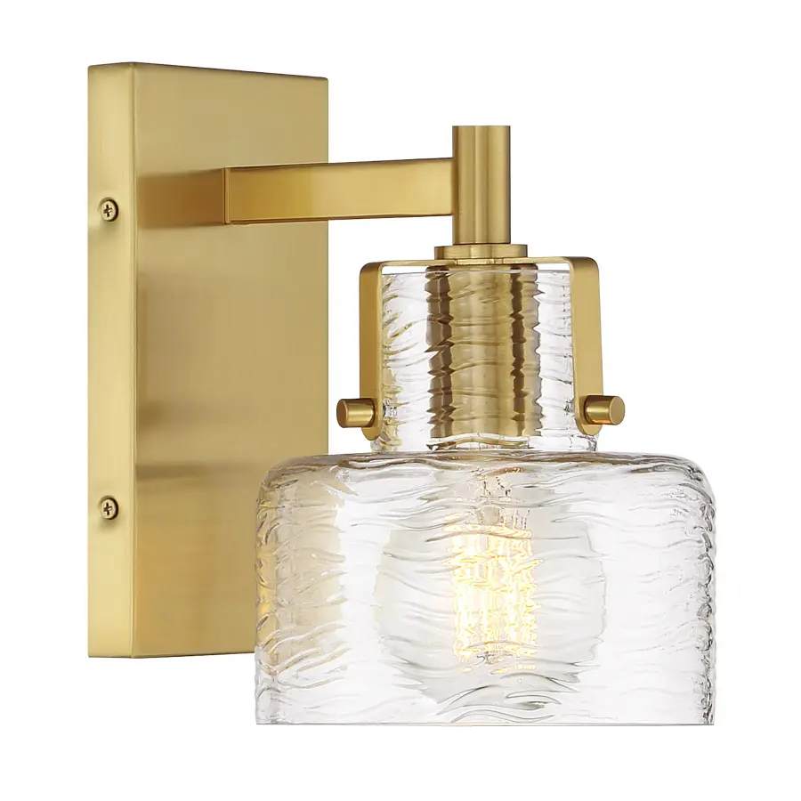 Dover 1-Light Wall Sconce in Warm Brass - Image 4