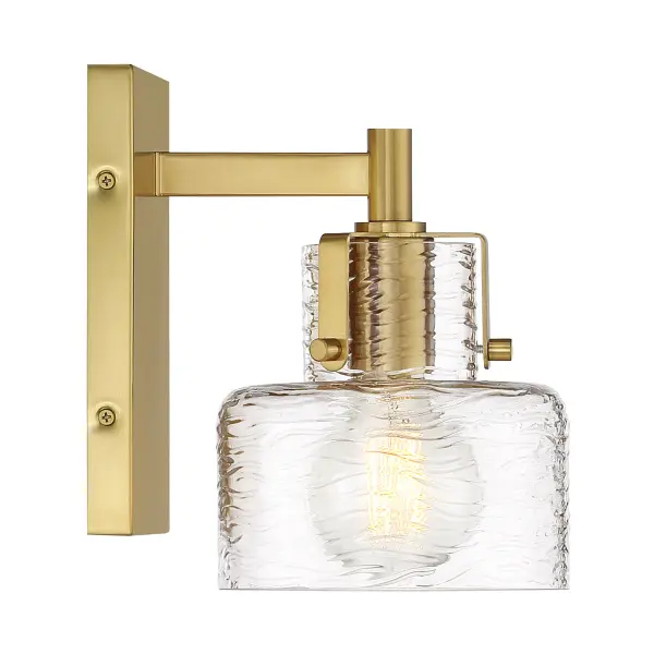 Dover 1-Light Wall Sconce in Warm Brass - Image 5