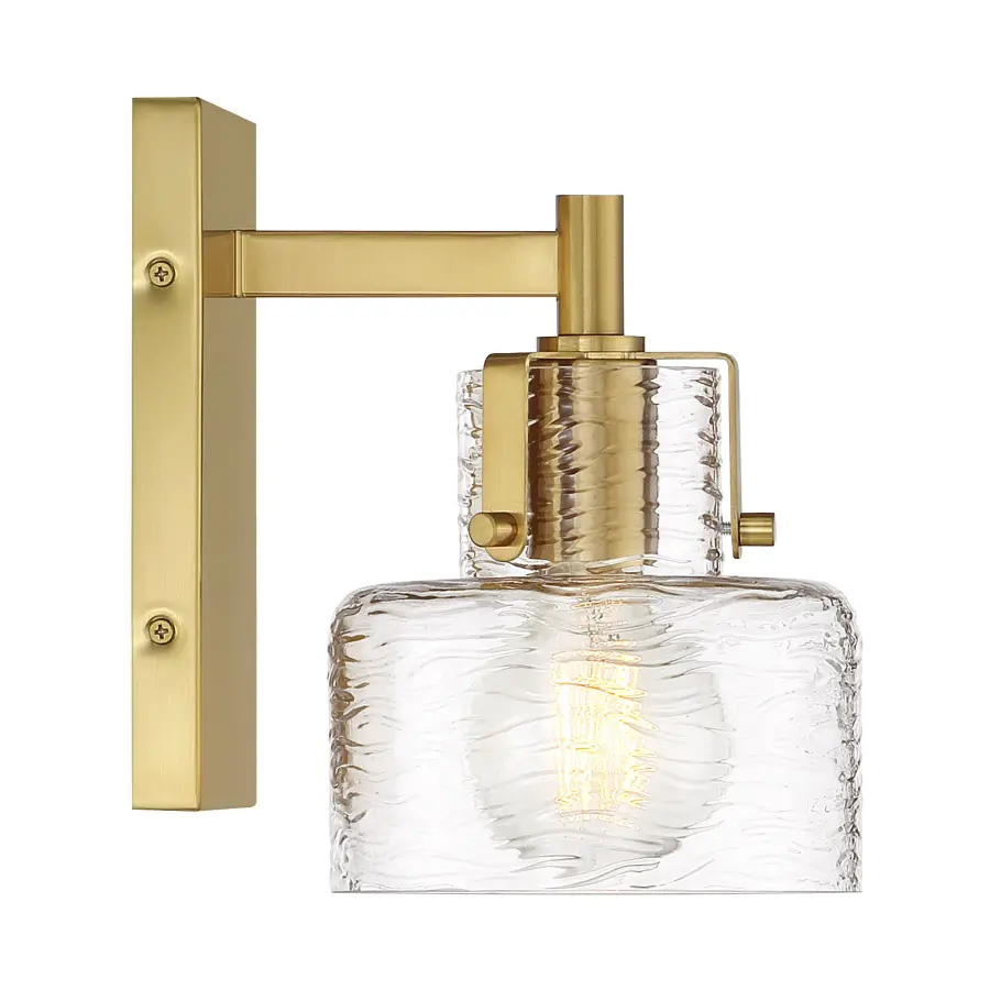 Dover 1-Light Wall Sconce in Warm Brass - Image 5