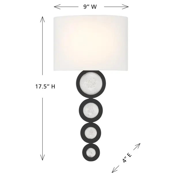 Marseille 1-Light Wall Sconce in Matte Black - Image 6