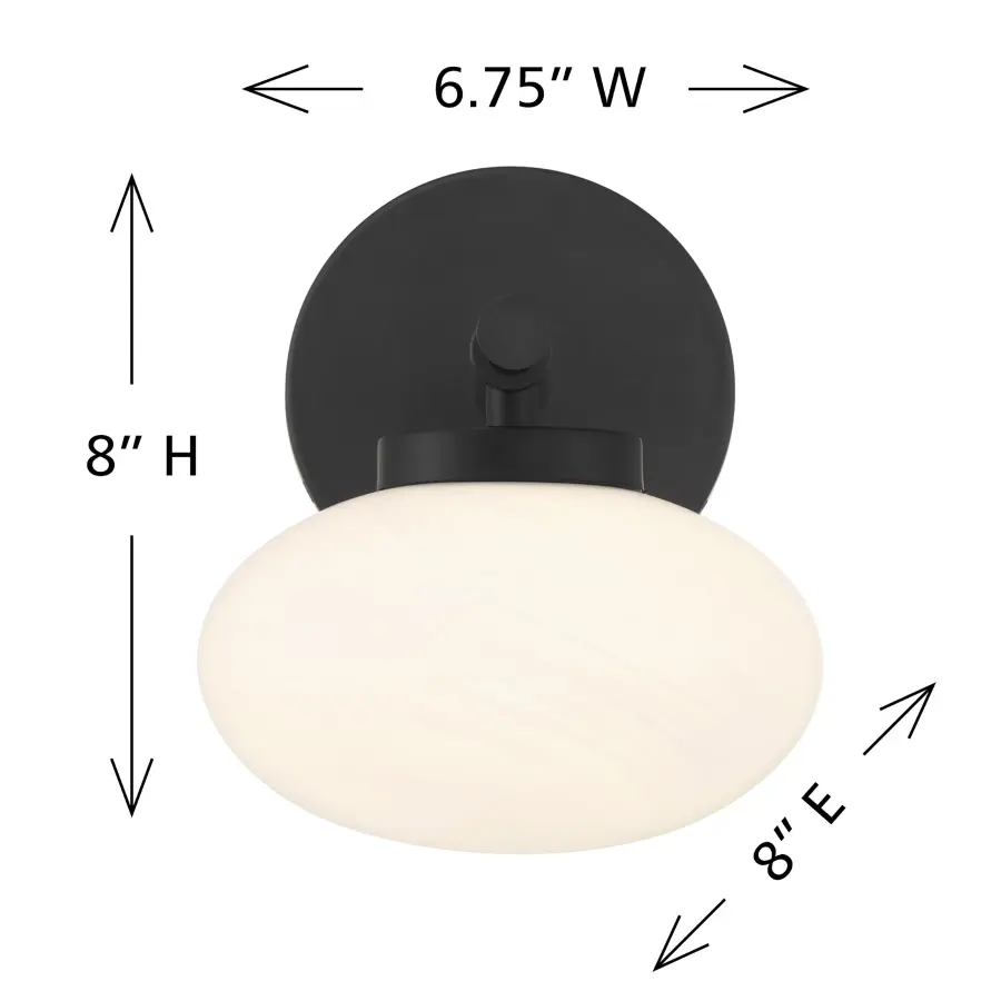 Barrow One Light Wall Sconce in Matte Black - Image 6