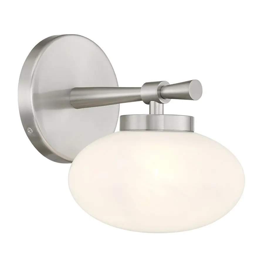 Barrow 1-Light Wall Sconce in Satin Nickel - Image 4