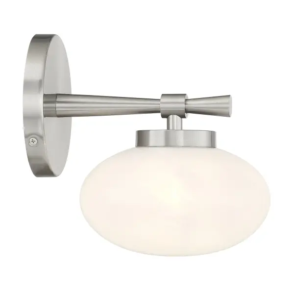 Barrow 1-Light Wall Sconce in Satin Nickel - Image 5