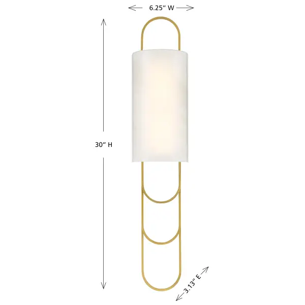 Tartine LED Wall Sconce in Warm Brass - Image 7