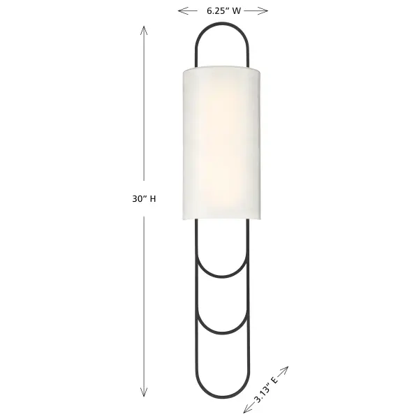 Tartine 1-Light LED Wall Sconce in Matte Black - Image 7