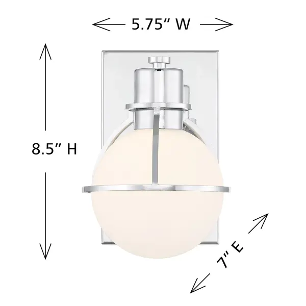 Pierce One Light Wall Sconce in Chrome - Image 6