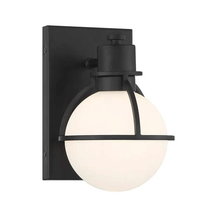 Pierce 1-Light Wall Sconce in Matte Black - Image 1