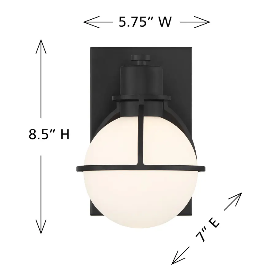 Pierce 1-Light Wall Sconce in Matte Black - Image 6
