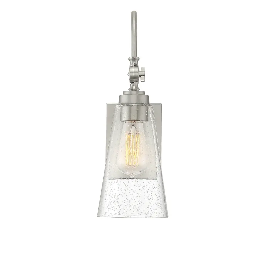 York 1-Light Adjustable Wall Sconce in Satin Nickel - Image 3
