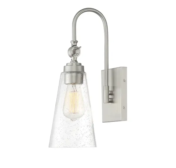 York 1-Light Adjustable Wall Sconce in Satin Nickel - Image 4
