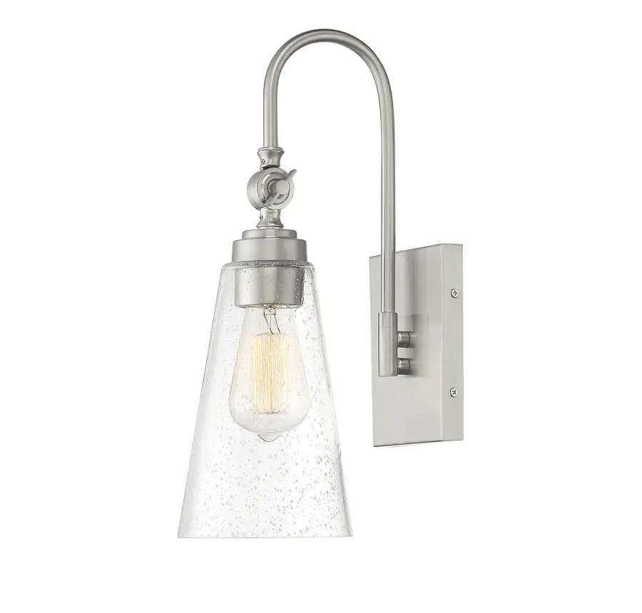 York 1-Light Adjustable Wall Sconce in Satin Nickel - Image 4