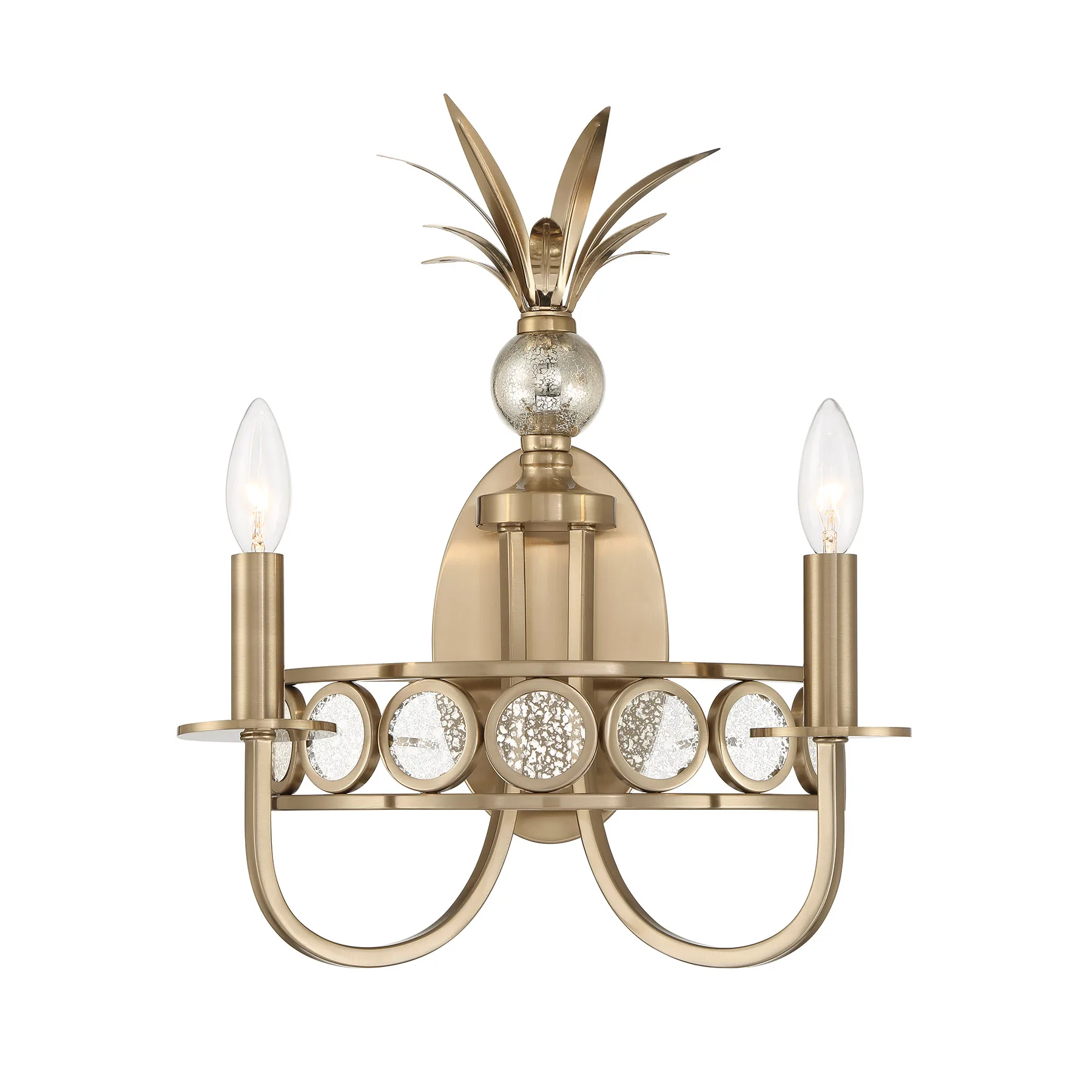 Hearst Two Light Wall Sconce in Noble Brass
