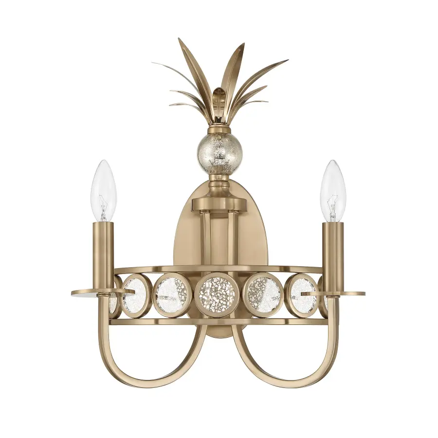 Hearst Two Light Wall Sconce in Noble Brass - Image 2