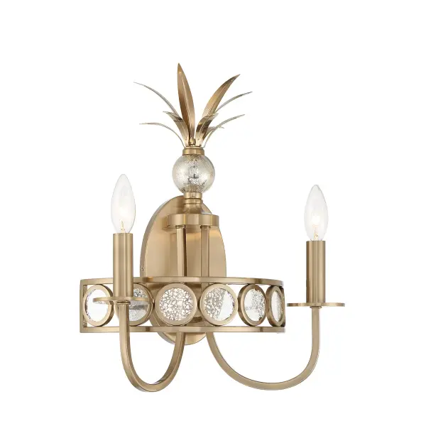 Hearst Two Light Wall Sconce in Noble Brass - Image 3