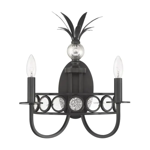 Hearst 2-Light Wall Sconce in Black Tourmaline - alternate view