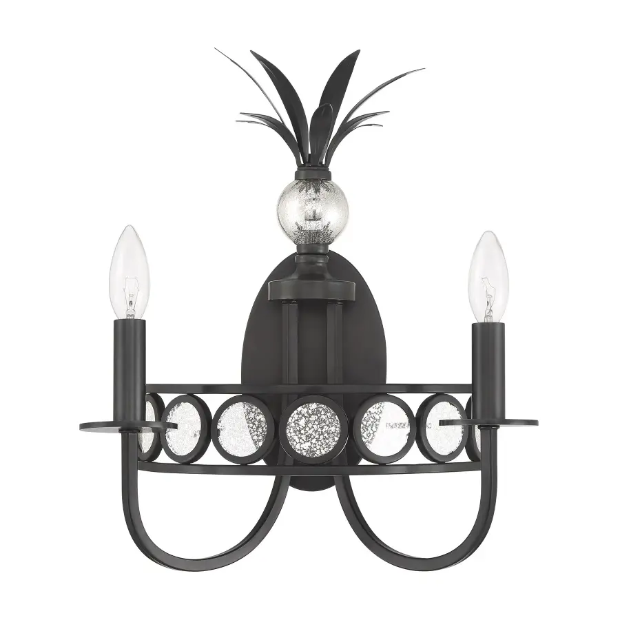 Hearst 2-Light Wall Sconce in Black Tourmaline - Image 2