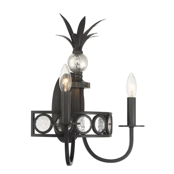 Hearst 2-Light Wall Sconce in Black Tourmaline - Image 4