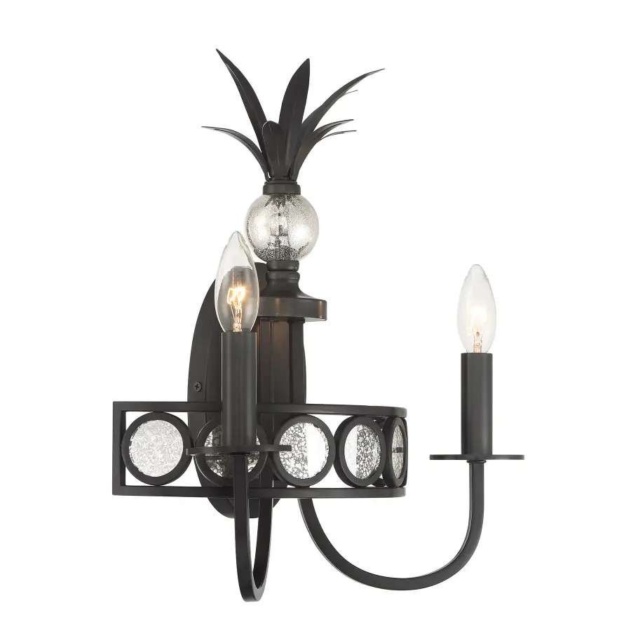 Hearst 2-Light Wall Sconce in Black Tourmaline - Image 4