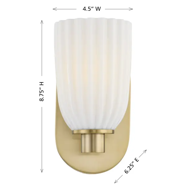 Baldwin 1-Light Wall Wall Sconce in Noble Brass - Image 6