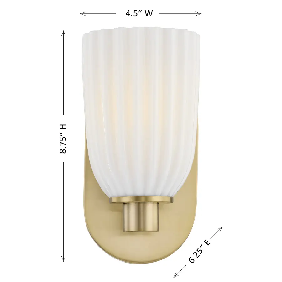 Baldwin 1-Light Wall Wall Sconce in Noble Brass - Image 6
