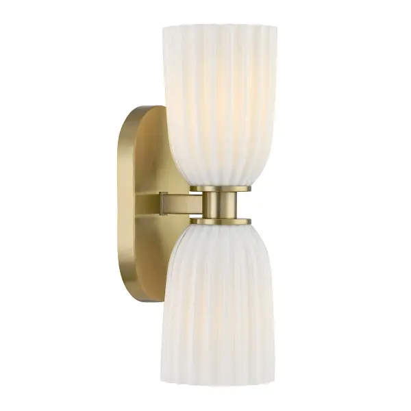 Baldwin 2-Light Wall Wall Sconce in Noble Brass - Image 4