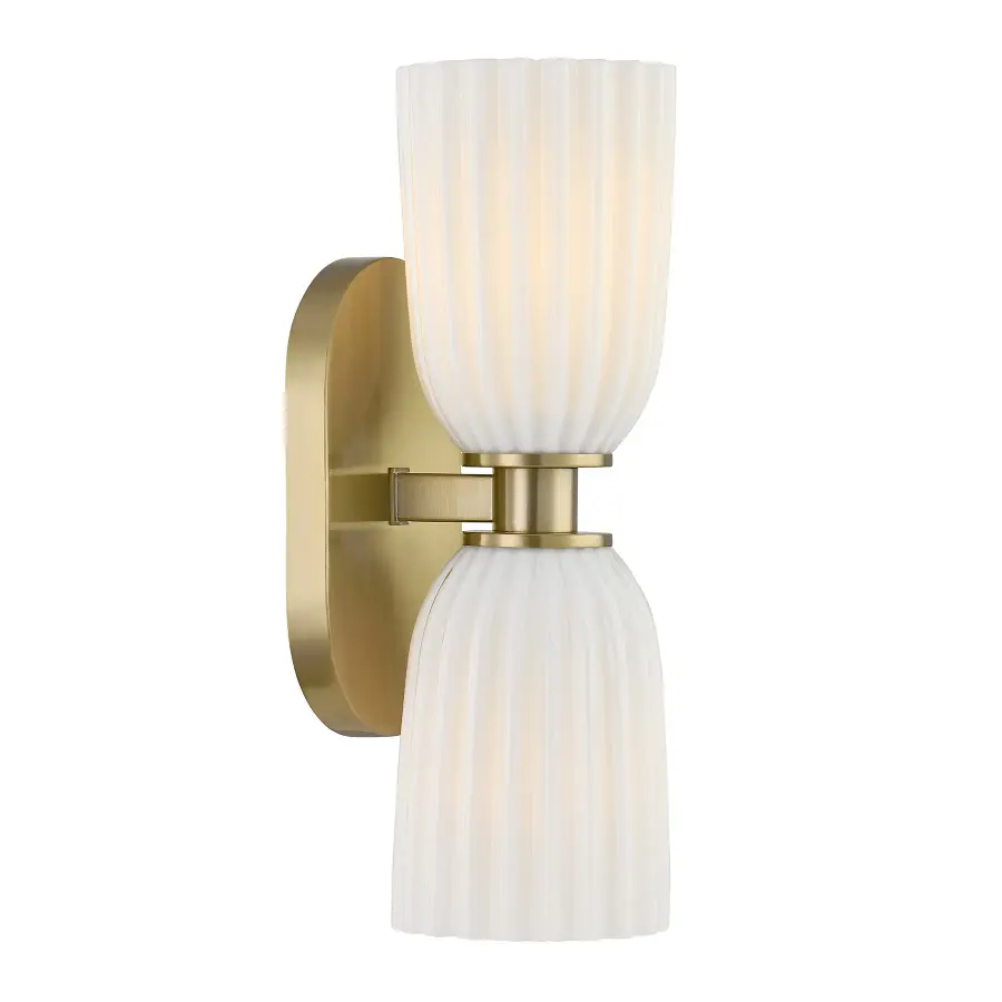 Baldwin 2-Light Wall Wall Sconce in Noble Brass - Image 4