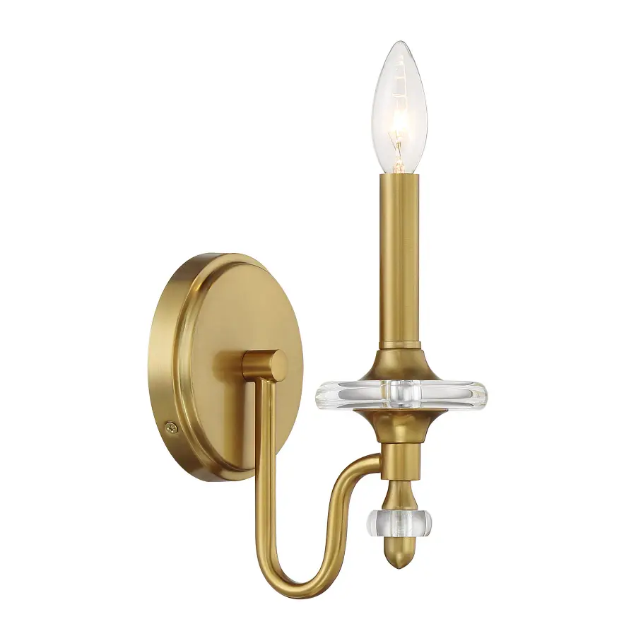 Champlain 1-Light Wall Sconce in Warm Brass - Image 4
