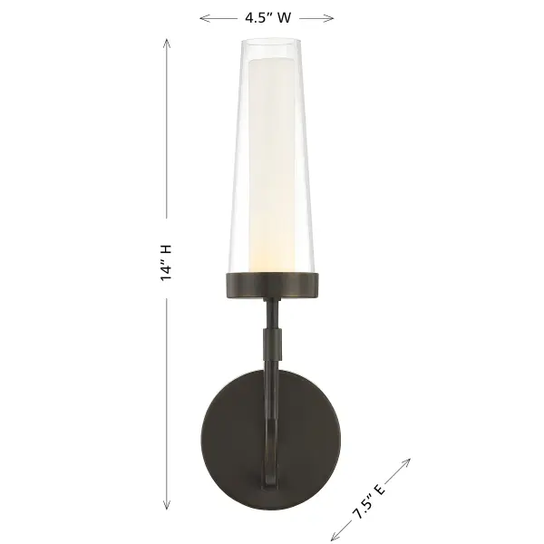 Butler 1-Light Wall Sconce in Mediterranean Bronze - Image 6