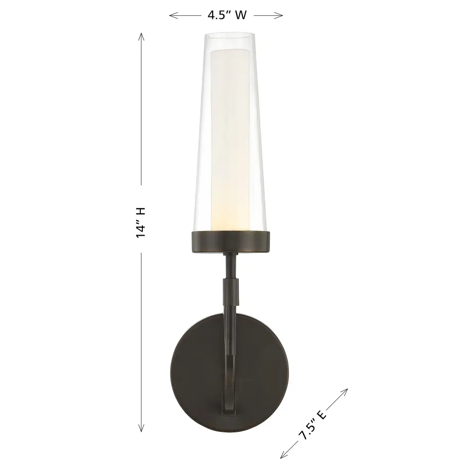 Butler 1-Light Wall Sconce in Mediterranean Bronze - Image 6