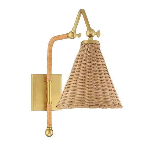 Linell 1-Light Wall Sconce in Warm Brass - Image 2