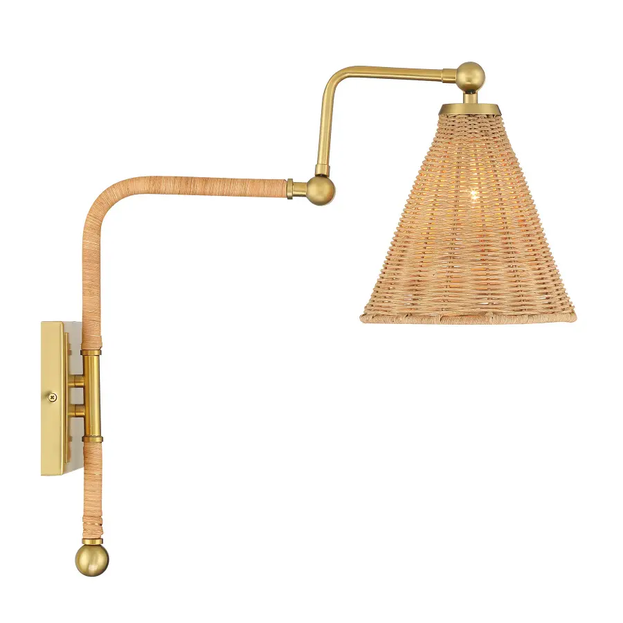 Linell 1-Light Wall Sconce in Warm Brass - Image 5