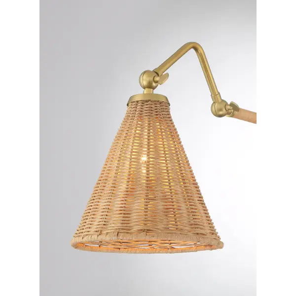Linell 1-Light Wall Sconce in Warm Brass - Image 7
