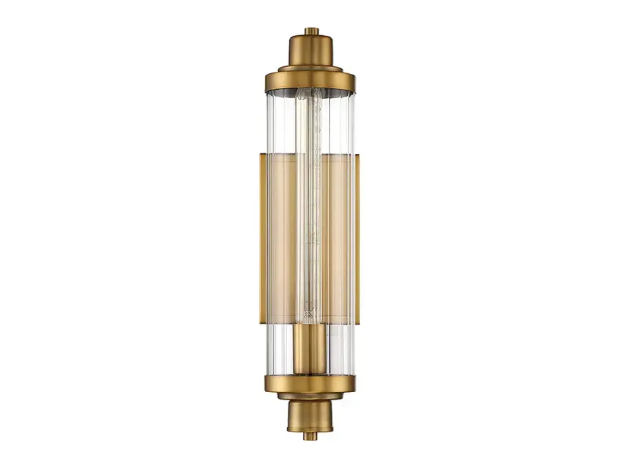 Pike 1-Light Wall Sconce in Warm Brass - Image 2