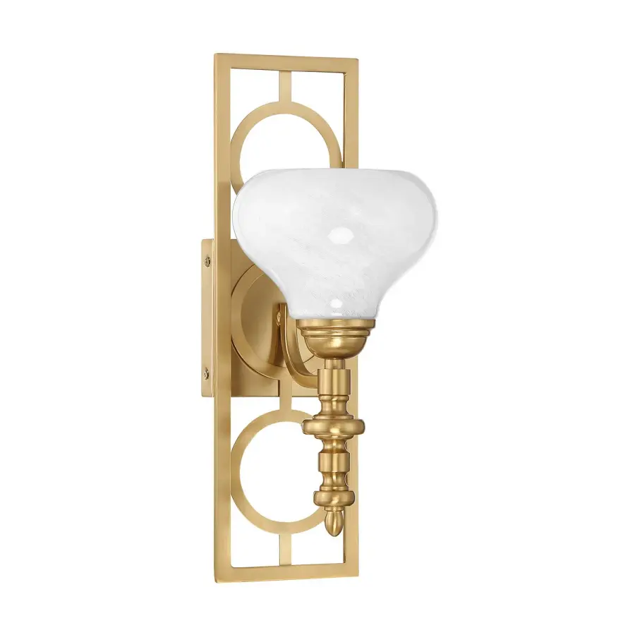 Allston One Light Wall Sconce in Warm Brass - Image 1