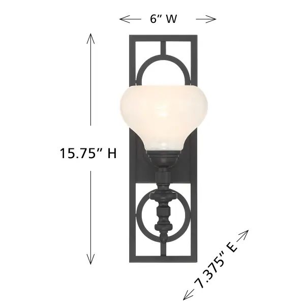 Allston 1-Light Wall Sconce in Matte Black - Image 6