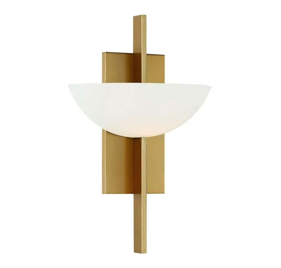 Fallon 1-Light Wall Sconce in Warm Brass - Image 1