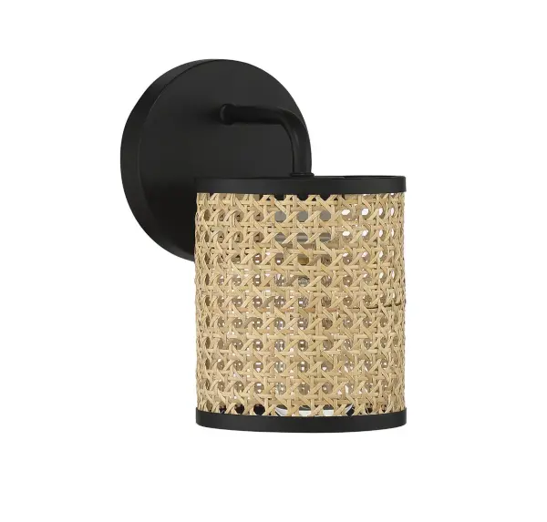 Jaylar 1-Light Wall Sconce in Matte Black - alternate view