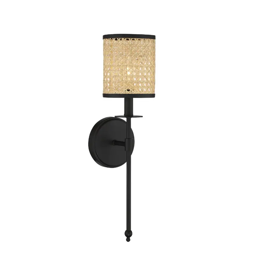 Jaylar 1-Light Wall Sconce in Matte Black - Image 1