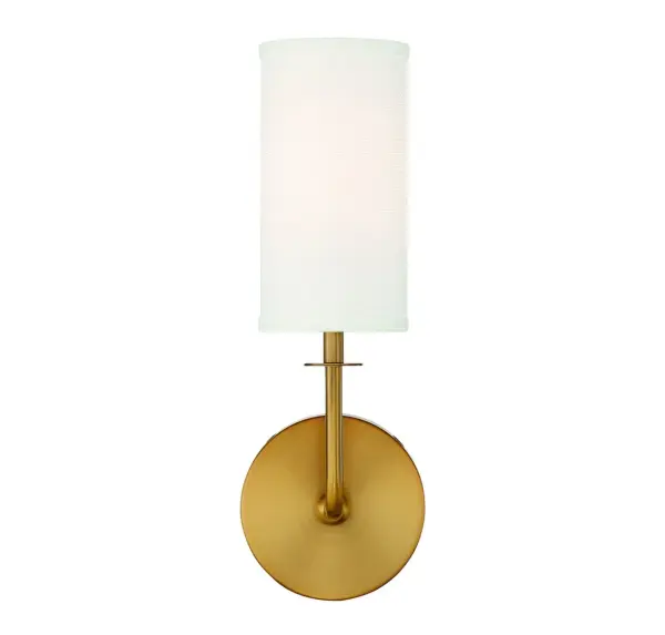 Powell One Light Wall Sconce in Warm Brass - Image 3