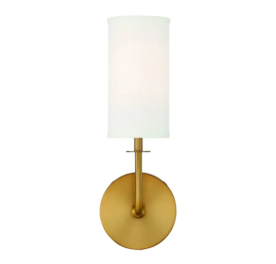 Powell One Light Wall Sconce in Warm Brass - Image 3