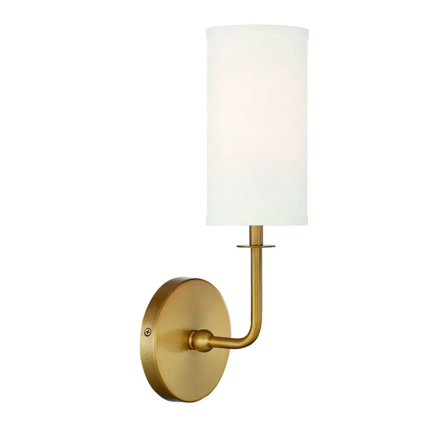 Powell One Light Wall Sconce in Warm Brass - Image 4