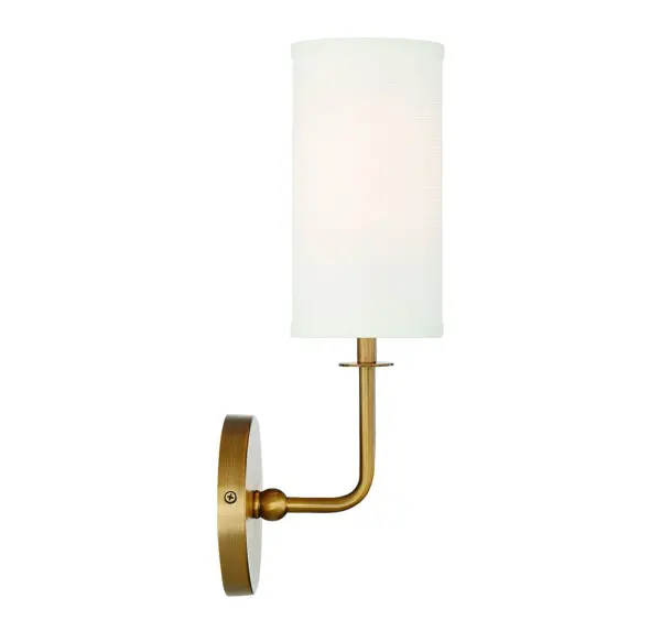 Powell One Light Wall Sconce in Warm Brass - Image 5