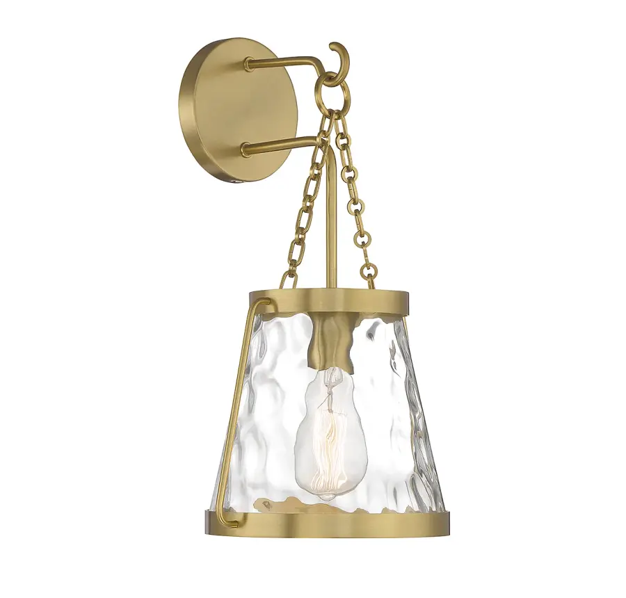 Crawford One Light Wall Sconce in Warm Brass - Image 4