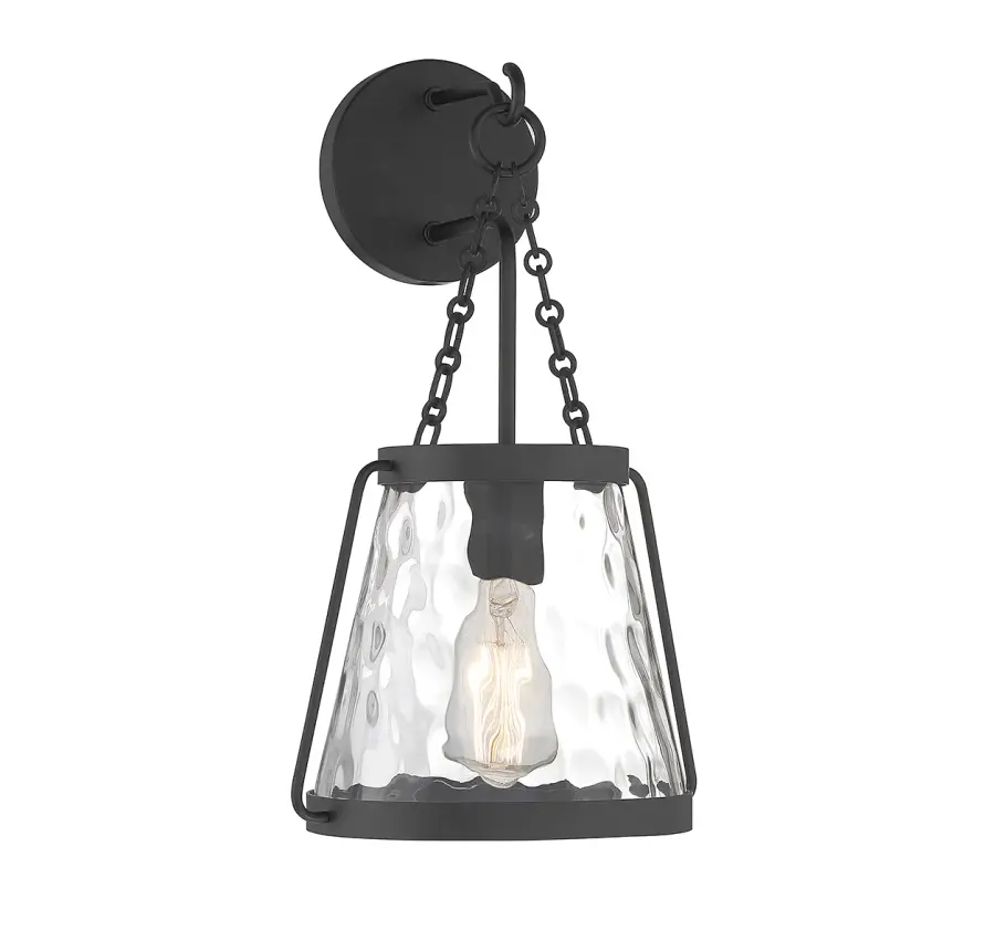 Crawford One Light Wall Sconce in Matte Black - Image 1