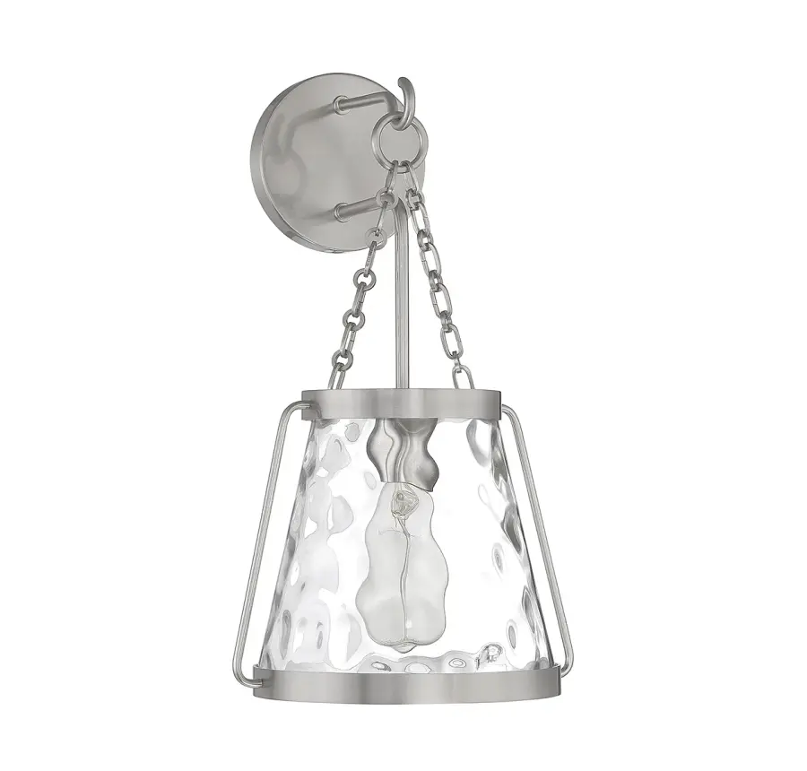 Crawford 1-Light Wall Sconce in Satin Nickel - Image 2