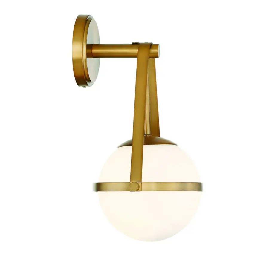 Polson One Light Wall Sconce in Warm Brass - Image 5
